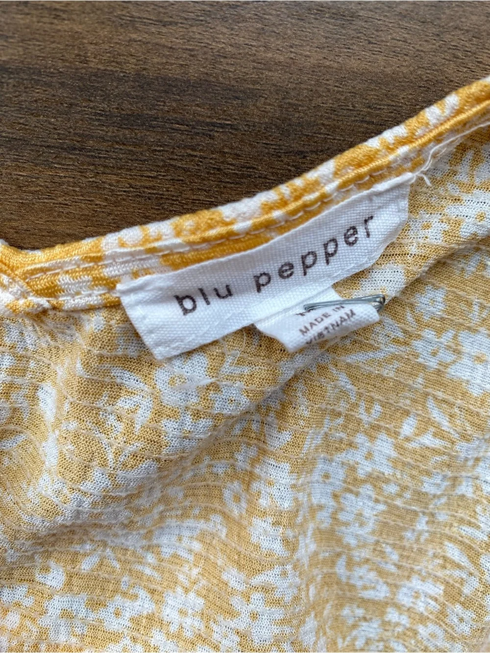 Blu Pepper Yellow Floral Tiered Mini Dress - Picture 2 of 7
